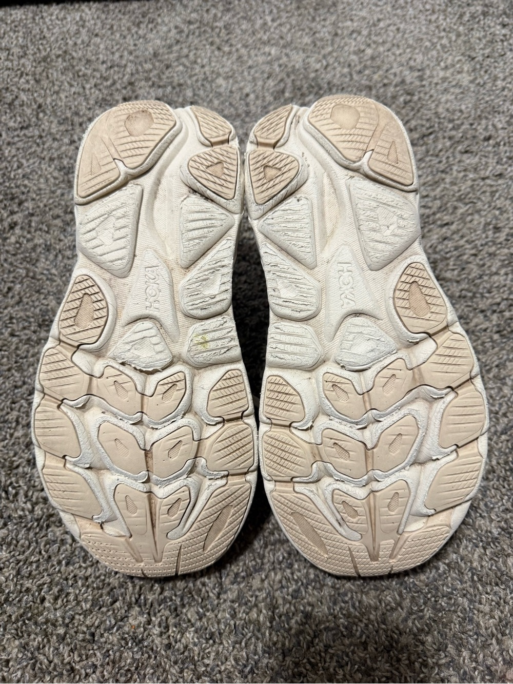 Hoka clifton 10 Cream and Beige Lightweight Running Shoes - Picture 6 of 7